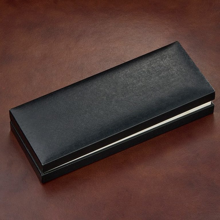 Black Saffiano Textured Pen Packaging Box