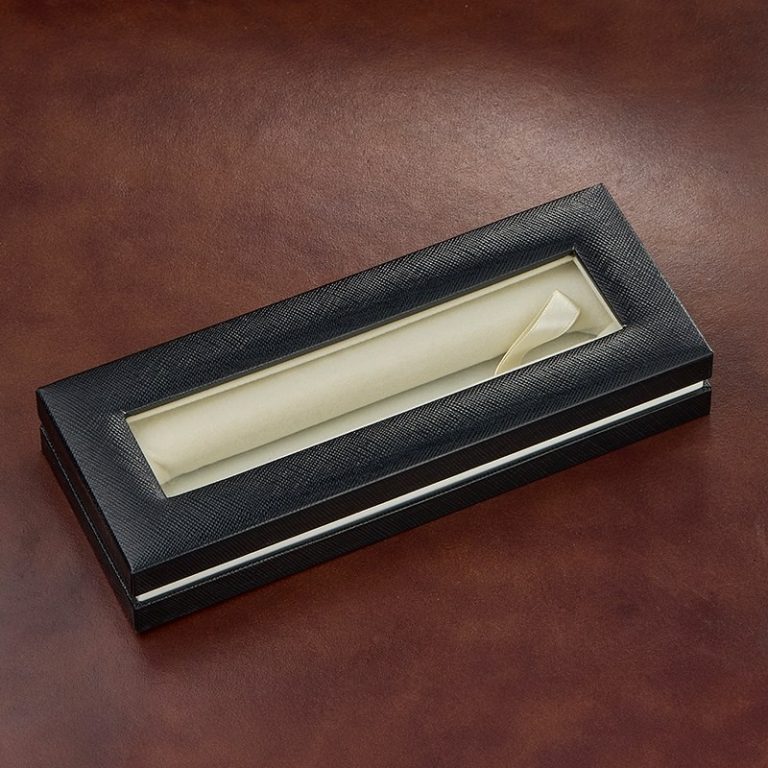 Black Saffiano Textured Pen Gift Box